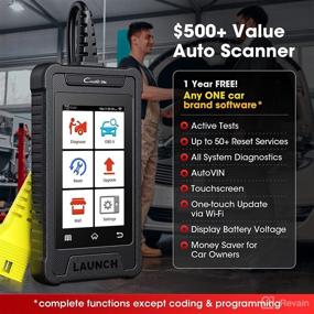 img 3 attached to LAUNCH Creader CRE-P: Bi-directional Car Diagnostic Scanner with All System OBD2, 50+ Relearns & Resets, 56 Optional Car Software, Android Code Reader, AutoVIN, 16G Memory, Wi-Fi Updatable