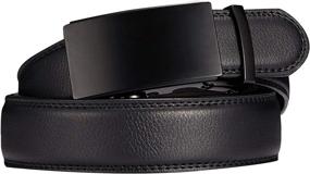 img 3 attached to Haixun Ratchet Automatic LeatherSlide Elegant Men's Accessories : Belts