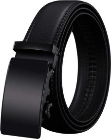 img 4 attached to Haixun Ratchet Automatic LeatherSlide Elegant Men's Accessories : Belts