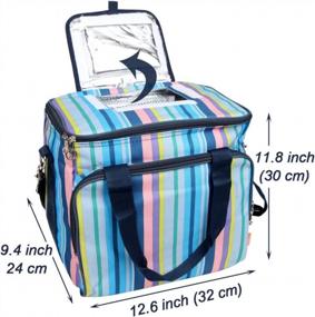 img 3 attached to Yodo 18L Insulated Soft Cooler Bag - Keeps Food & Drinks Cold Up To 4-6 Hours, Perfect For Family Reunion, Party, Beach Picnic, Sporting Music Events & Everyday Meals At Work.