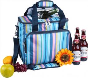 img 4 attached to Yodo 18L Insulated Soft Cooler Bag - Keeps Food & Drinks Cold Up To 4-6 Hours, Perfect For Family Reunion, Party, Beach Picnic, Sporting Music Events & Everyday Meals At Work.