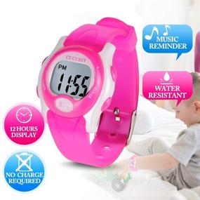 img 3 attached to 🕒 CUCUBIT Multiple Alarms Music Reminder Potty Training Watch (Pnk) - Stay On Track with Gentle Reminders!