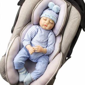img 3 attached to Comfortable And Washable Baby Stroller Cushion With Head And Body Support For Your Newborn