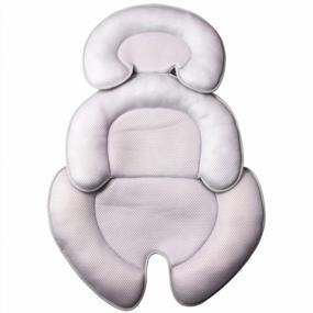 img 4 attached to Comfortable And Washable Baby Stroller Cushion With Head And Body Support For Your Newborn