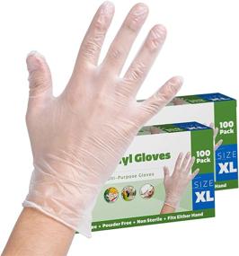 img 4 attached to 🧤 200-Pack Clear Powder-Free Vinyl Disposable Plastic Gloves: Optimal Hygiene and Protection