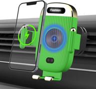 📱 benboar wireless car charger phone holder: 15w kharly auto-clamping car mount for iphone 13 pro, samsung s21/s22ultra, google pixel 6 - green logo