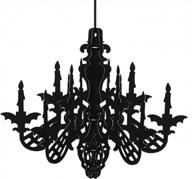 miahart halloween chandelier decoration black haunted house ceiling hanging decor for hallowing party supplies, 1 set logo
