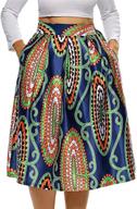 940 vintage african printed lined women's clothing : skirts logo