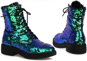 img 3 attached to Sparkle In Style With Caradise Women'S Glitter Combat Ankle Boots