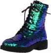 sparkle in style with caradise women's glitter combat ankle boots logo