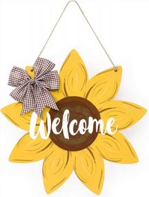 img 4 attached to Bring Joy To Your Home With This Beautiful Sunflower Welcome Door Hanger - Perfect For Indoor And Outdoor Use!