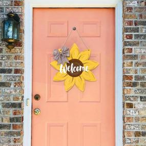 img 3 attached to Bring Joy To Your Home With This Beautiful Sunflower Welcome Door Hanger - Perfect For Indoor And Outdoor Use!