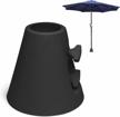 gosports 500lb equivalent pool deck umbrella anchor - permanent ground anchor for outdoor sunshades & light strings - black logo