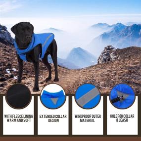 img 3 attached to 🐾 Winter Dog Jacket with Soft Fleece Lining - Extra Warm Pet Coat for Hiking & Outdoor Activities - Reflective Lightweight Dog Vest for Small, Medium, Large Dogs - Easy On & Off - Camping & Sports Pet Jacket