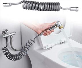 img 1 attached to Flexible And Durable PU Plastic Bidet Hose With Nozzle Spray Gun For Efficient Cleaning - Bidet Parts From ViaGasaFamido