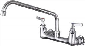 img 4 attached to 8-Inch Wall-Mounted Commercial Sink Faucet With 14-Inch Spout By CWM