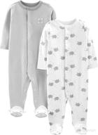 affordable convenience: simple joys by carter's unisex babies' cotton footed sleep and play, pack of 2 logo