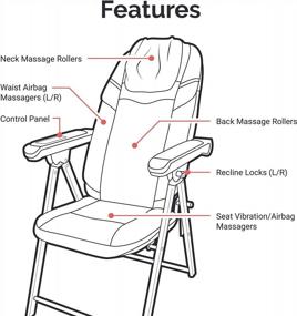 img 3 attached to Foldable TruMedic Massage Chair With Heat And 8 Adjustable Kneading Rollers - Perfect For Stress And Muscle Pain Relief, 3 Vibration Settings For Back, Neck And Shoulders