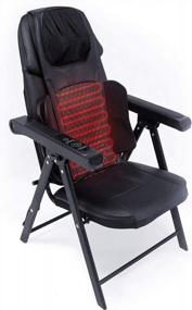 img 4 attached to Foldable TruMedic Massage Chair With Heat And 8 Adjustable Kneading Rollers - Perfect For Stress And Muscle Pain Relief, 3 Vibration Settings For Back, Neck And Shoulders