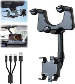 img 4 attached to Convenient 360° Rotatable and Retractable Car Phone Holder for All Mobile Phones and Cars