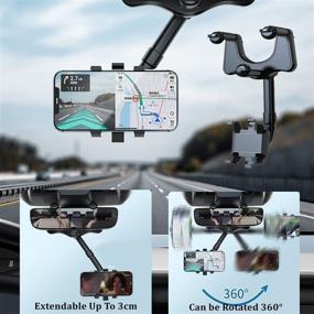 img 3 attached to Convenient 360° Rotatable and Retractable Car Phone Holder for All Mobile Phones and Cars