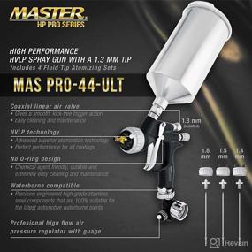 img 3 attached to 🎨 Master Pro 44 Series High Performance HVLP Spray Gun Ultimate Kit: Perfect for Automotive, Woodworking, and More!