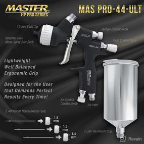img 2 attached to 🎨 Master Pro 44 Series High Performance HVLP Spray Gun Ultimate Kit: Perfect for Automotive, Woodworking, and More!