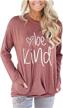 women's loose fit tunic tops long sleeve sweatshirts pullover blouses comfy casual t-shirts logo