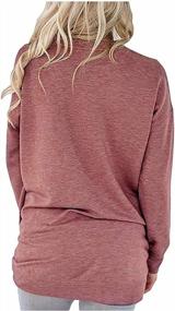 img 3 attached to Women'S Loose Fit Tunic Tops Long Sleeve Sweatshirts Pullover Blouses Comfy Casual T-Shirts