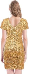 img 3 attached to 💃 Shimmer in Style: MANER Women's Sequin Glitter Bodycon Dresses for a Glamorous Look