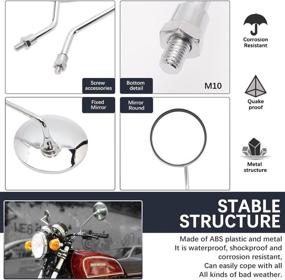 img 1 attached to DREAMIZER Motorcycle Rear View Mirror - 7/8&#34
