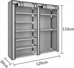 img 1 attached to Organize Your Shoes With UDEAR Portable Shoe Rack - Grey Non-Woven Fabric Cover Included