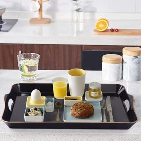 img 3 attached to Stylish MAONAME Melamine Serving Tray With Handles - Perfect For Home Decor And Entertaining