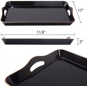 img 2 attached to Stylish MAONAME Melamine Serving Tray With Handles - Perfect For Home Decor And Entertaining