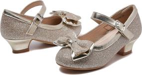 img 4 attached to 👠 Enchanting DeerBunny Glitter Wedding Shoes: Perfect Toddler & Little Girls' Flats