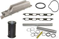 high-quality coolant repair kit for bmw e60 e63 e64 e65 e66 e53 e70 💧 & alpina b7 - includes intake valley pan, collapsible coolant transfer pipe kit, & steel gaskets logo