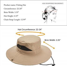 img 2 attached to Sun Hats For Men/Women, Wide Brim Bucket Hat Waterproof Breathable Packable Boonie Hat For Fishing UPF 50 UV Protection