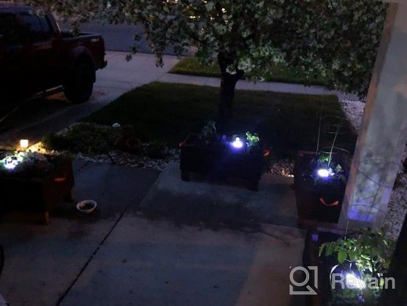 img 1 attached to 4-Pack Solar Powered Disk Lights For Outdoor Garden Pathway - Waterproof And Energy Efficient review by Chris Benton