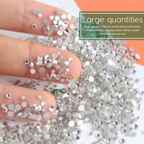 img 3 attached to Get Creative With YGDZ Nail Rhinestones: 1728Pcs Flatback Clear Diamond Beads For Nails Art Crafts In 6 Different Sizes