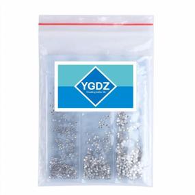 img 1 attached to Get Creative With YGDZ Nail Rhinestones: 1728Pcs Flatback Clear Diamond Beads For Nails Art Crafts In 6 Different Sizes