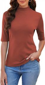 img 1 attached to Stay Chic And Comfortable With LaLaLa Women'S Mock Turtleneck Tunic Tops