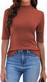 img 4 attached to Stay Chic And Comfortable With LaLaLa Women'S Mock Turtleneck Tunic Tops