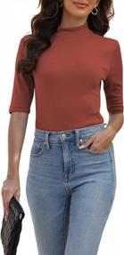 img 3 attached to Stay Chic And Comfortable With LaLaLa Women'S Mock Turtleneck Tunic Tops