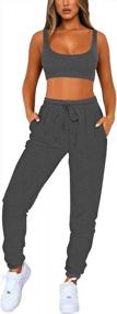 img 4 attached to 2-Piece Women'S Tracksuit Set With Bra Top And Sweatpants By Fixmatti