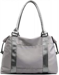 img 4 attached to Forestfish Duffle Tote Bag Weekender Bags For Women Travel With Trolley Sleeve
