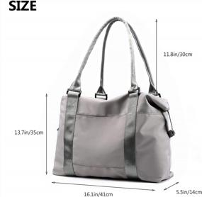 img 2 attached to Forestfish Duffle Tote Bag Weekender Bags For Women Travel With Trolley Sleeve
