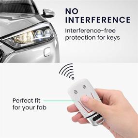 img 2 attached to 🔑 Protect Your Audi Keys with kwmobile Key Cover in White/Red