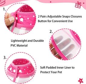 img 3 attached to 🐱 Adjustable Elizabethan Collar for Kittens, Rabbits, Cats, Puppies, and Small Dogs - Vivifying Cat Cone, Lightweight 4.7-5.7 Inches (Pink)