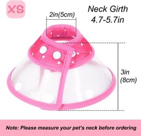 img 2 attached to 🐱 Adjustable Elizabethan Collar for Kittens, Rabbits, Cats, Puppies, and Small Dogs - Vivifying Cat Cone, Lightweight 4.7-5.7 Inches (Pink)