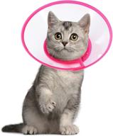 🐱 adjustable elizabethan collar for kittens, rabbits, cats, puppies, and small dogs - vivifying cat cone, lightweight 4.7-5.7 inches (pink) logo